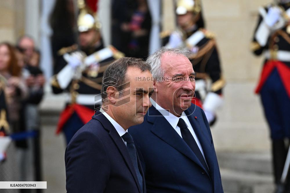 Handover Ceremony At Hotel de Matignon in Paris FA