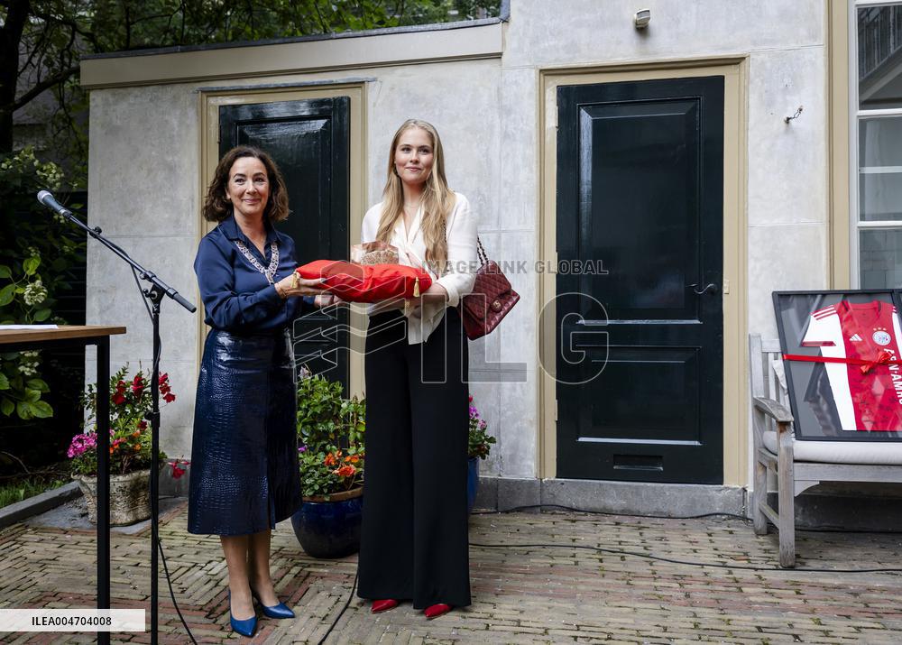 Princess Amalia Visits Amsterdam City Council - Netherlands