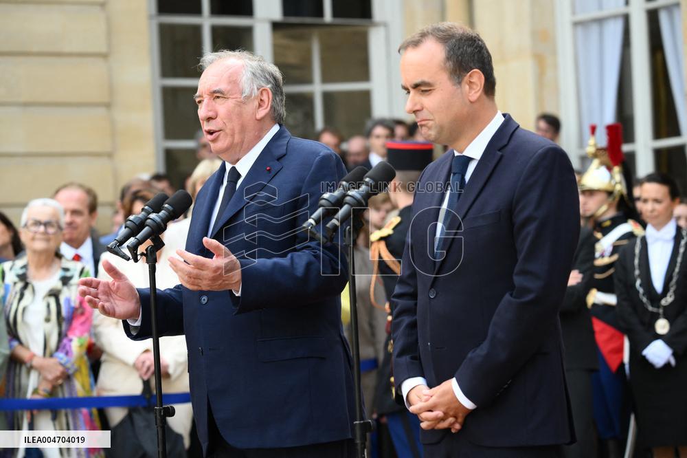 Handover Ceremony At Hotel de Matignon - Paris