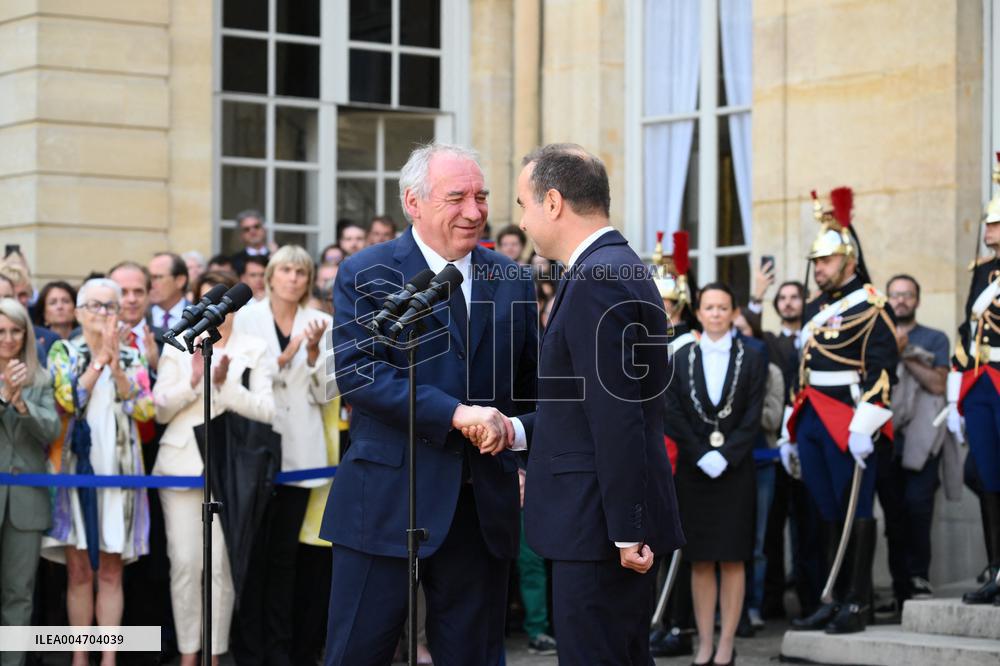 Handover Ceremony At Hotel de Matignon - Paris