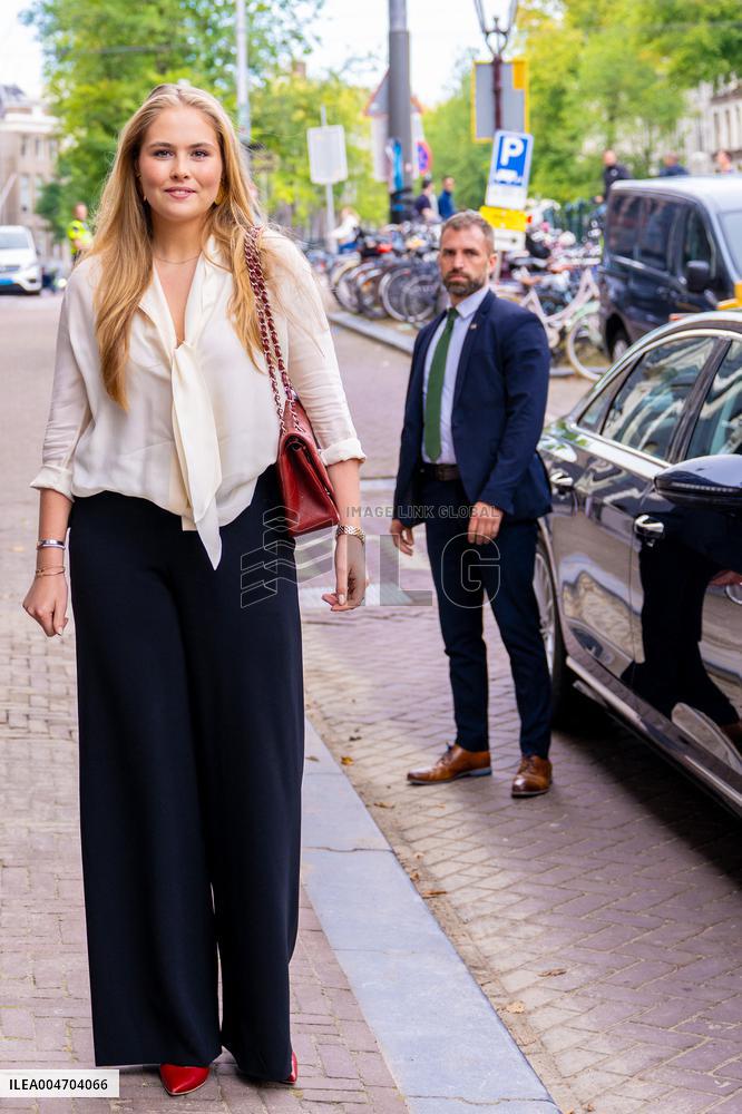 Princess Amalia Visits Amsterdam City Council - Netherlands
