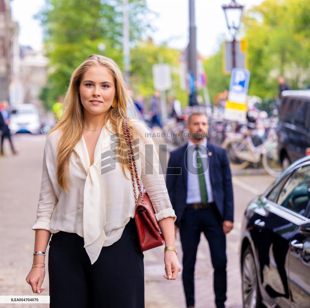 Princess Amalia Visits Amsterdam City Council - Netherlands