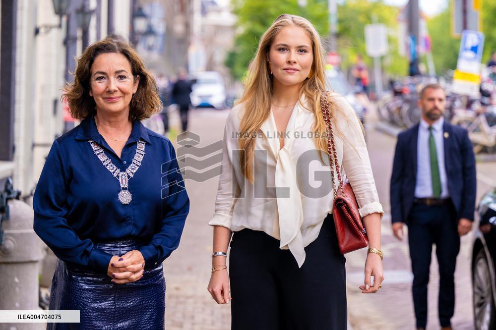 Princess Amalia Visits Amsterdam City Council - Netherlands