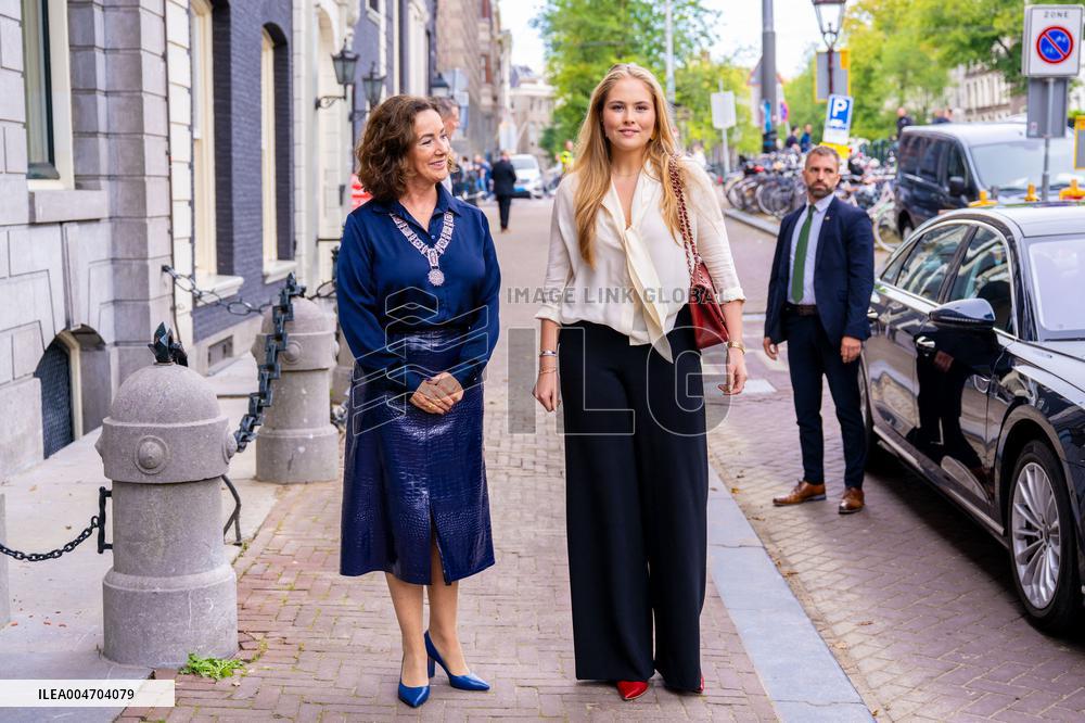 Princess Amalia Visits Amsterdam City Council - Netherlands