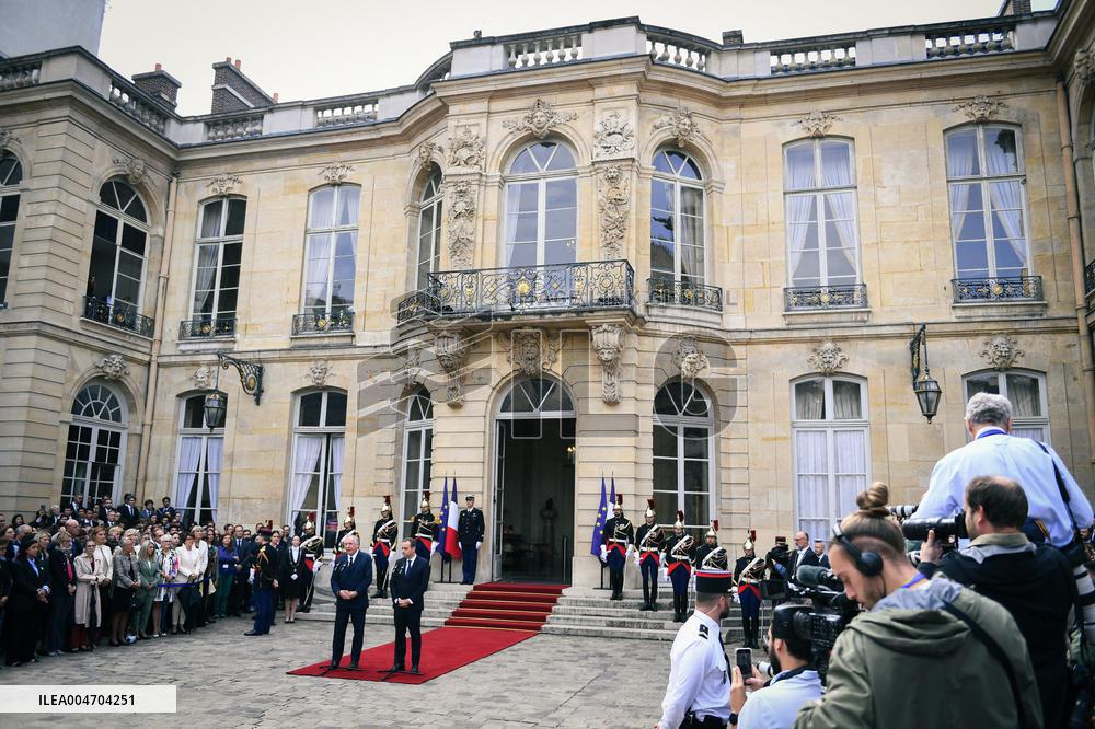 Handover Ceremony At Hotel de Matignon in Paris FA