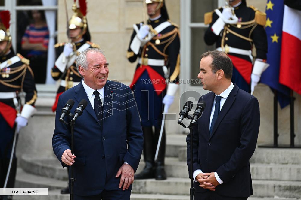 Handover Ceremony At Hotel de Matignon in Paris FA