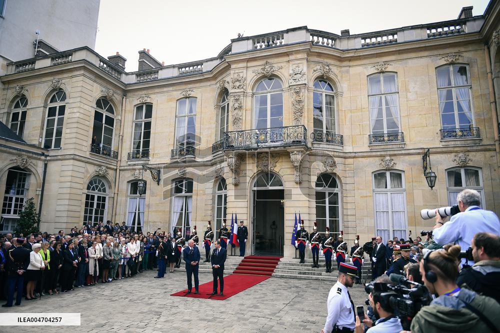 Handover Ceremony At Hotel de Matignon in Paris FA