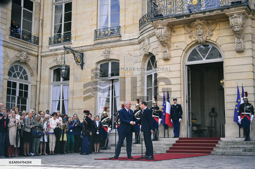 Handover Ceremony At Hotel de Matignon in Paris FA