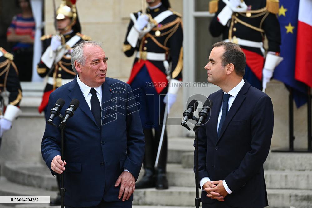 Handover Ceremony At Hotel de Matignon in Paris FA