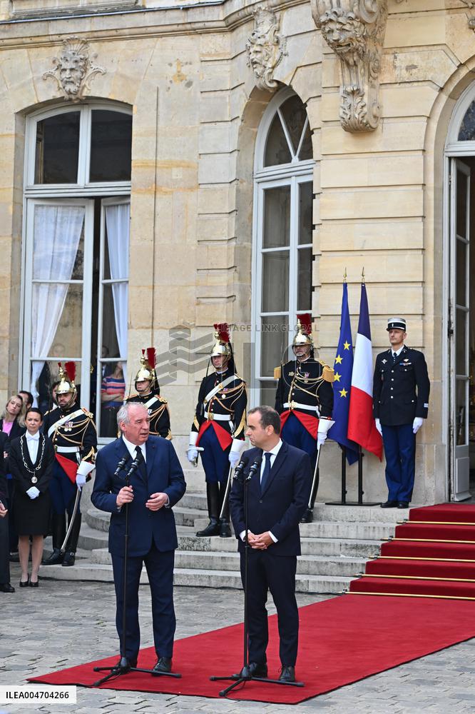 Handover Ceremony At Hotel de Matignon in Paris FA