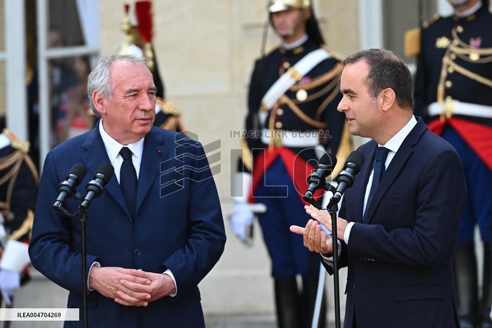 Handover Ceremony At Hotel de Matignon in Paris FA