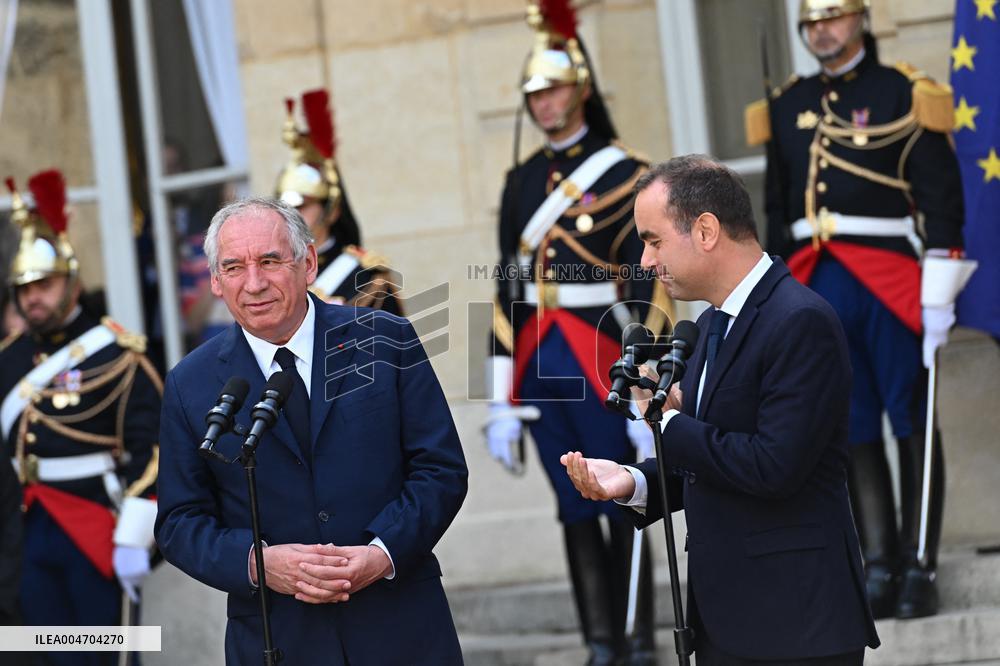 Handover Ceremony At Hotel de Matignon in Paris FA