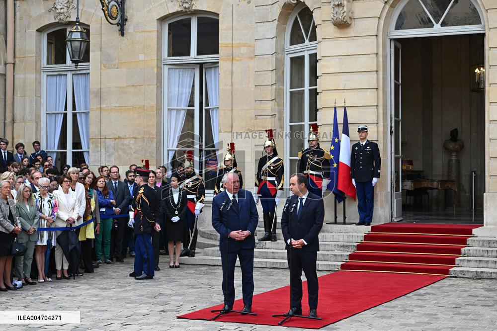 Handover Ceremony At Hotel de Matignon in Paris FA