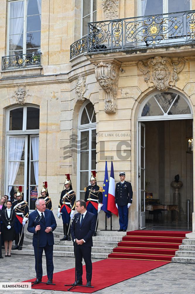 Handover Ceremony At Hotel de Matignon in Paris FA