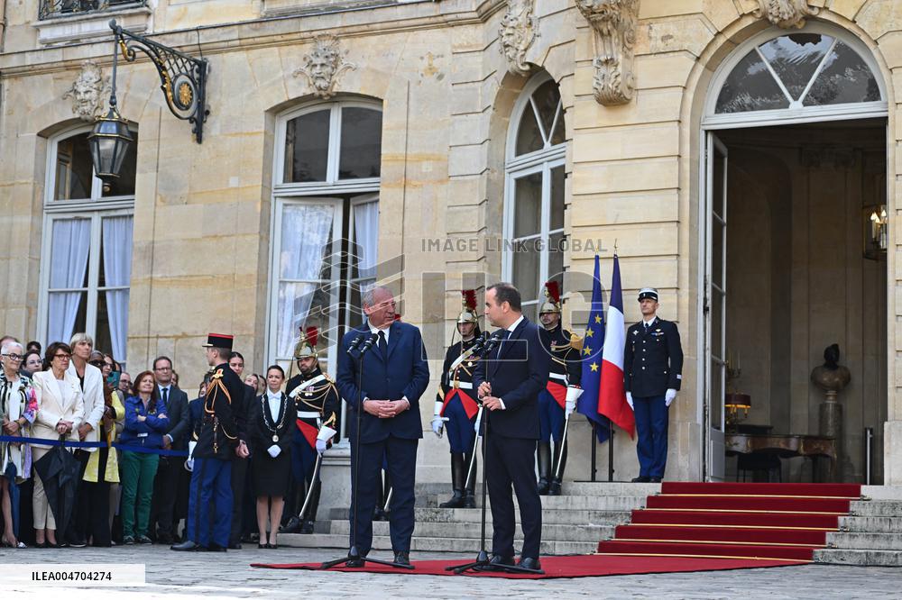 Handover Ceremony At Hotel de Matignon in Paris FA