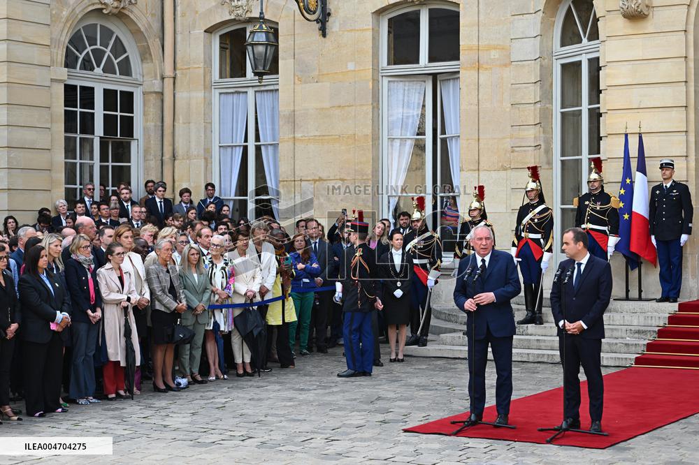 Handover Ceremony At Hotel de Matignon in Paris FA