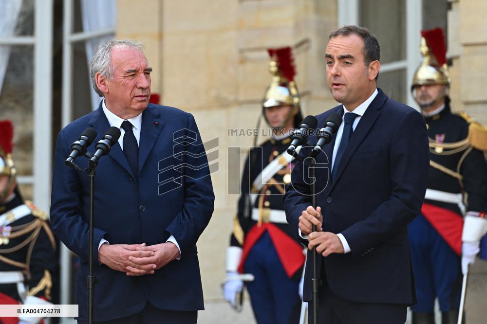 Handover Ceremony At Hotel de Matignon in Paris FA