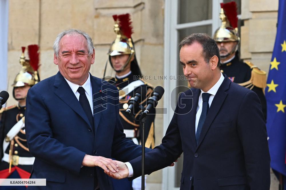 Handover Ceremony At Hotel de Matignon in Paris FA