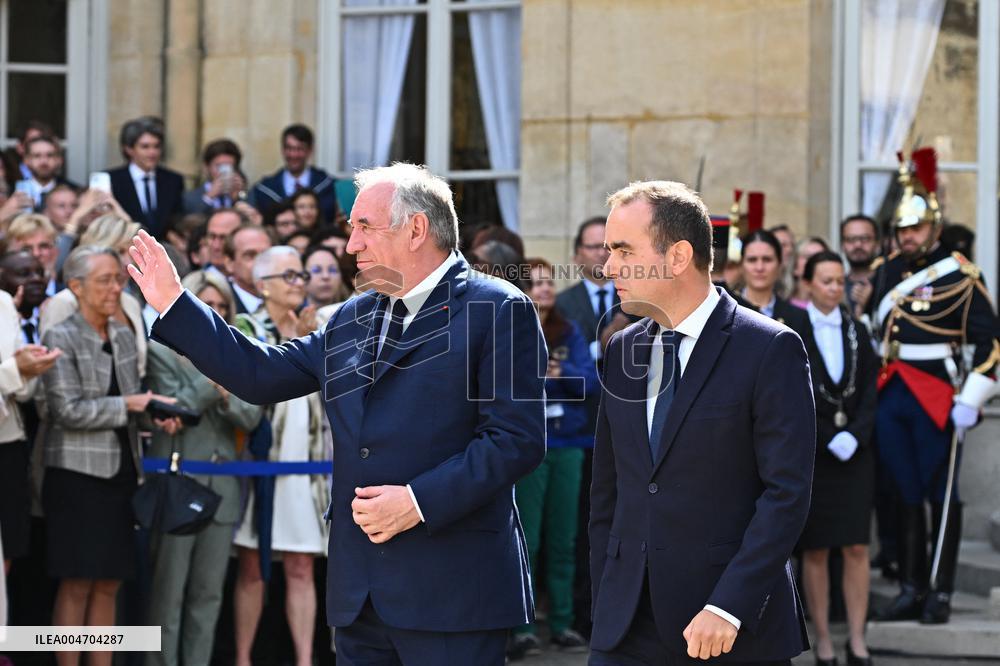 Handover Ceremony At Hotel de Matignon in Paris FA