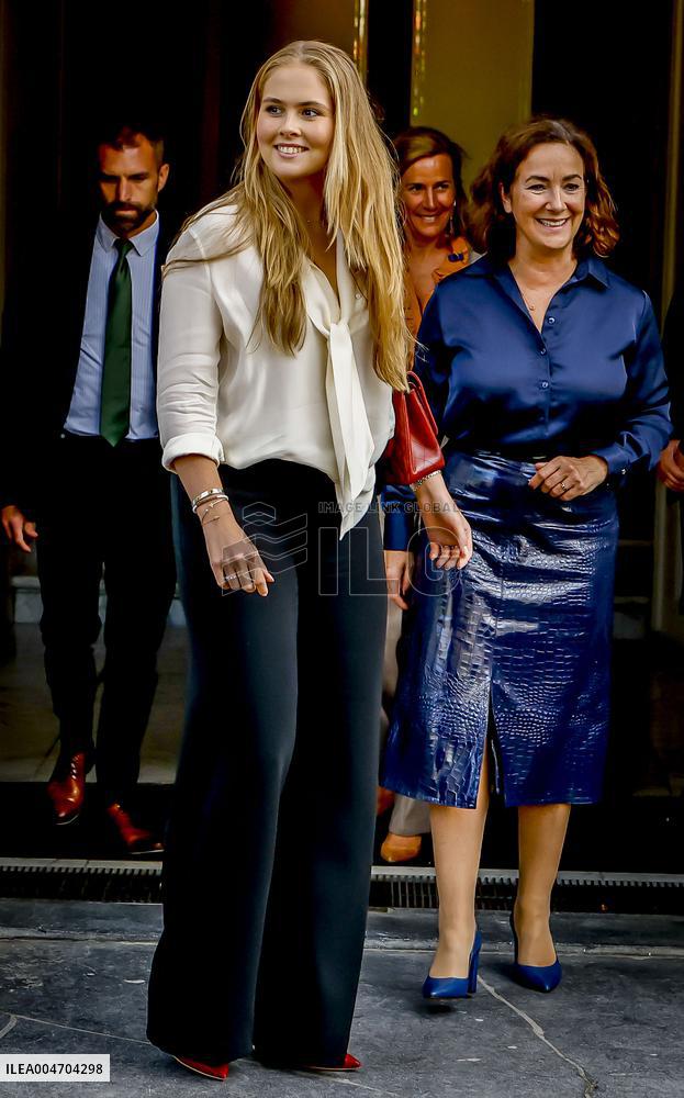 Princess Amalia Visits Amsterdam City Council - Netherlands