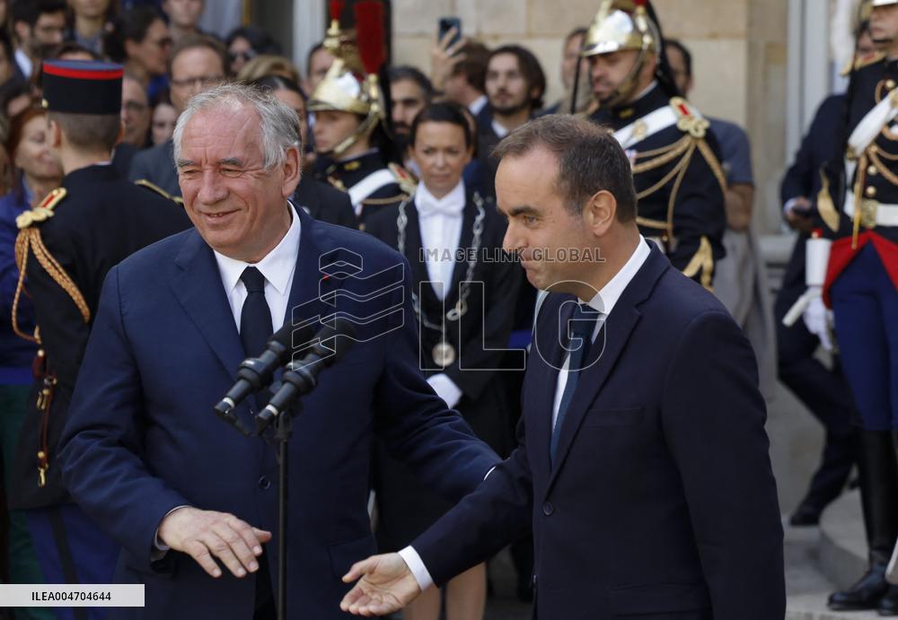 Handover Ceremony At Hotel de Matignon - Paris
