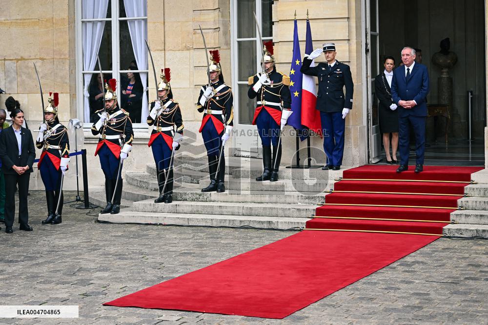 Handover Ceremony At Hotel de Matignon in Paris FA