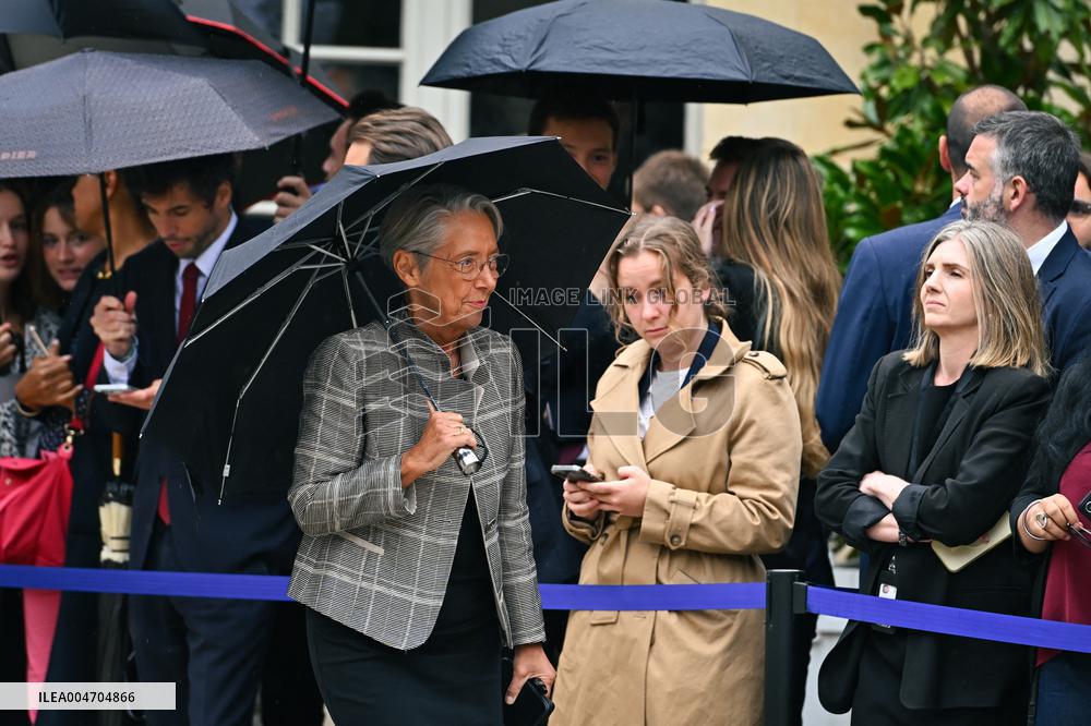 Handover Ceremony At Hotel de Matignon in Paris FA