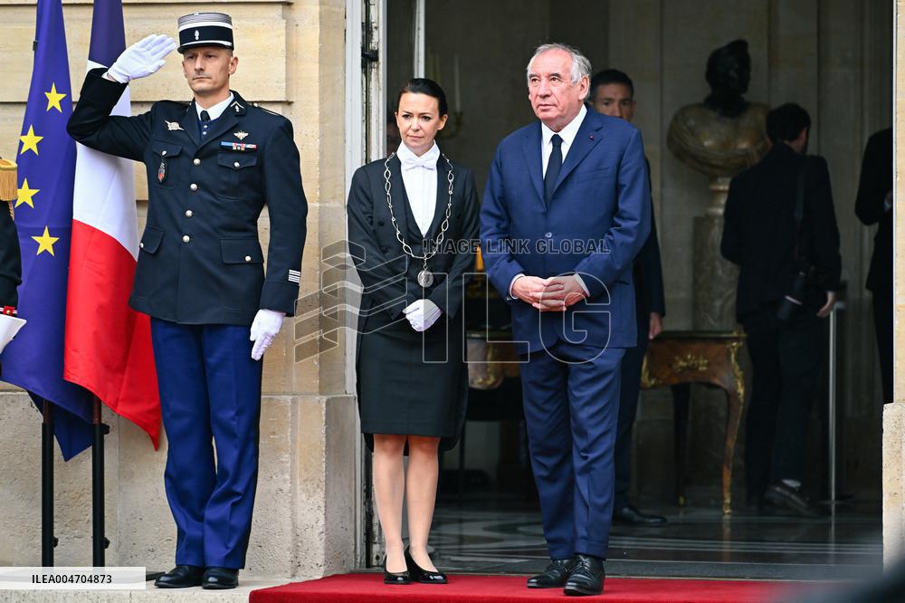 Handover Ceremony At Hotel de Matignon in Paris FA