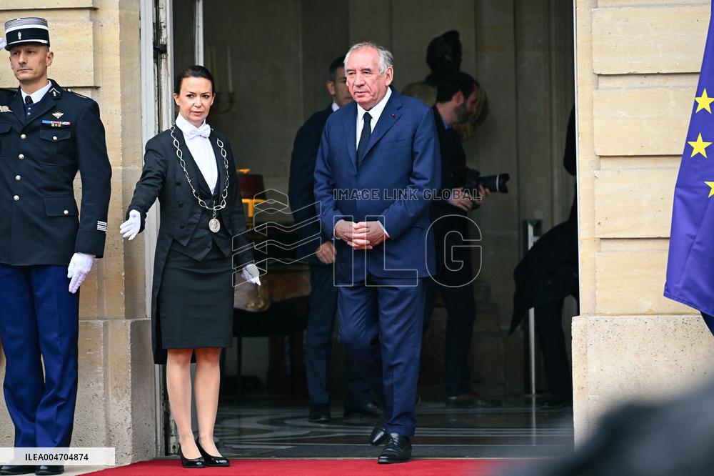 Handover Ceremony At Hotel de Matignon in Paris FA
