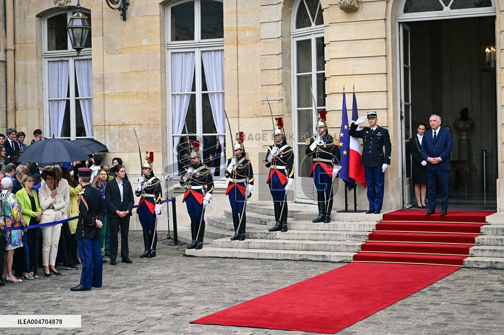 Handover Ceremony At Hotel de Matignon in Paris FA