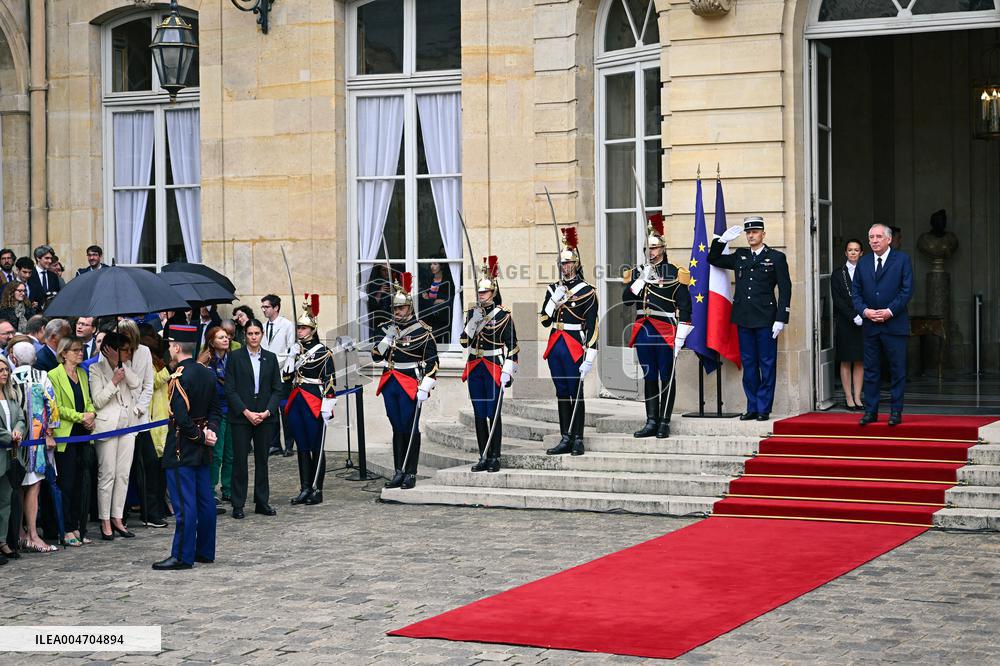 Handover Ceremony At Hotel de Matignon in Paris FA