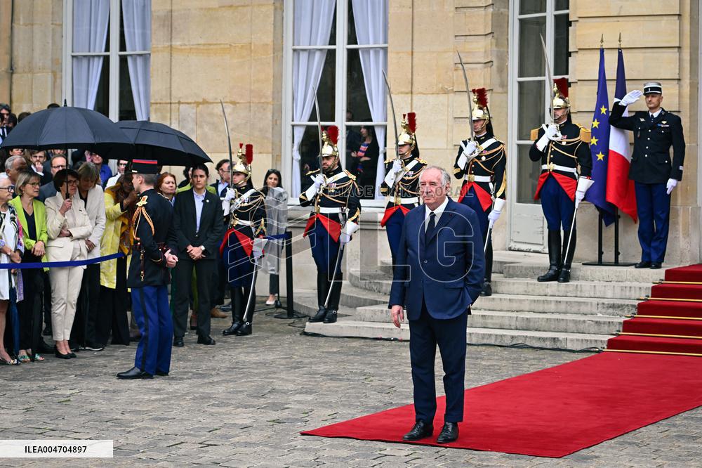 Handover Ceremony At Hotel de Matignon in Paris FA