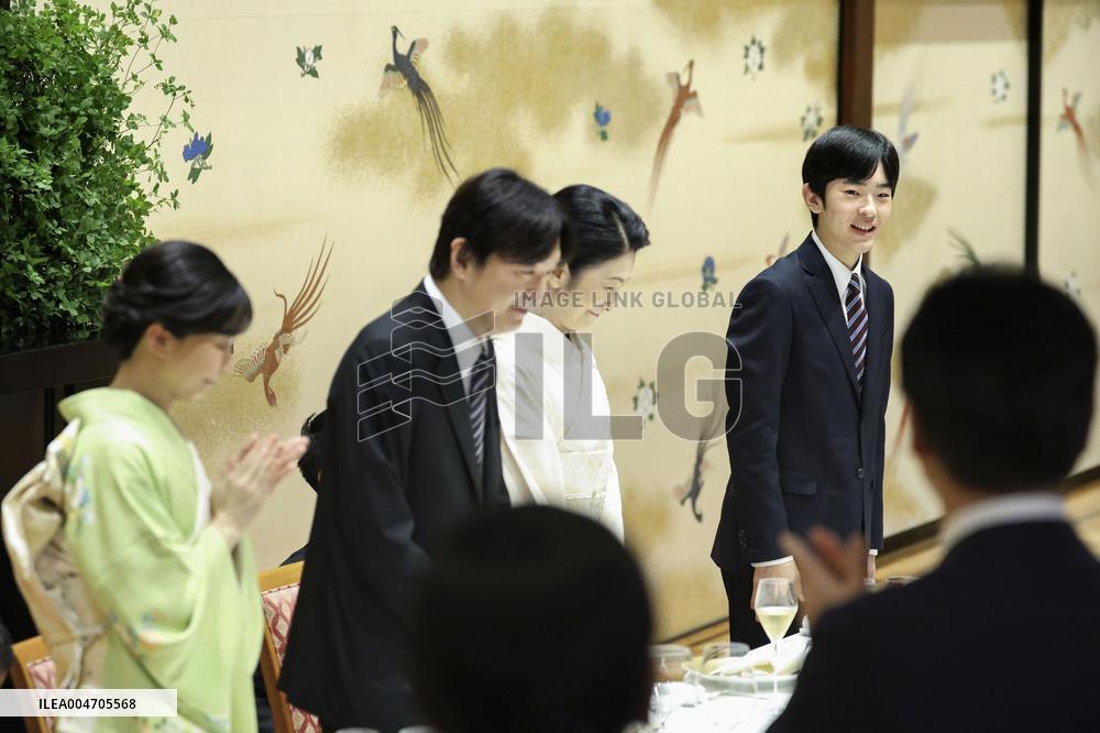 Japan prince's coming-of-age luncheon