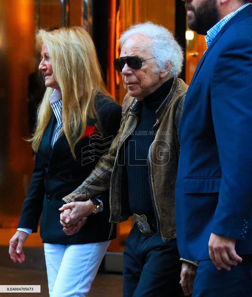 NYFW - Celebs At The Ralph Lauren Fashion Show