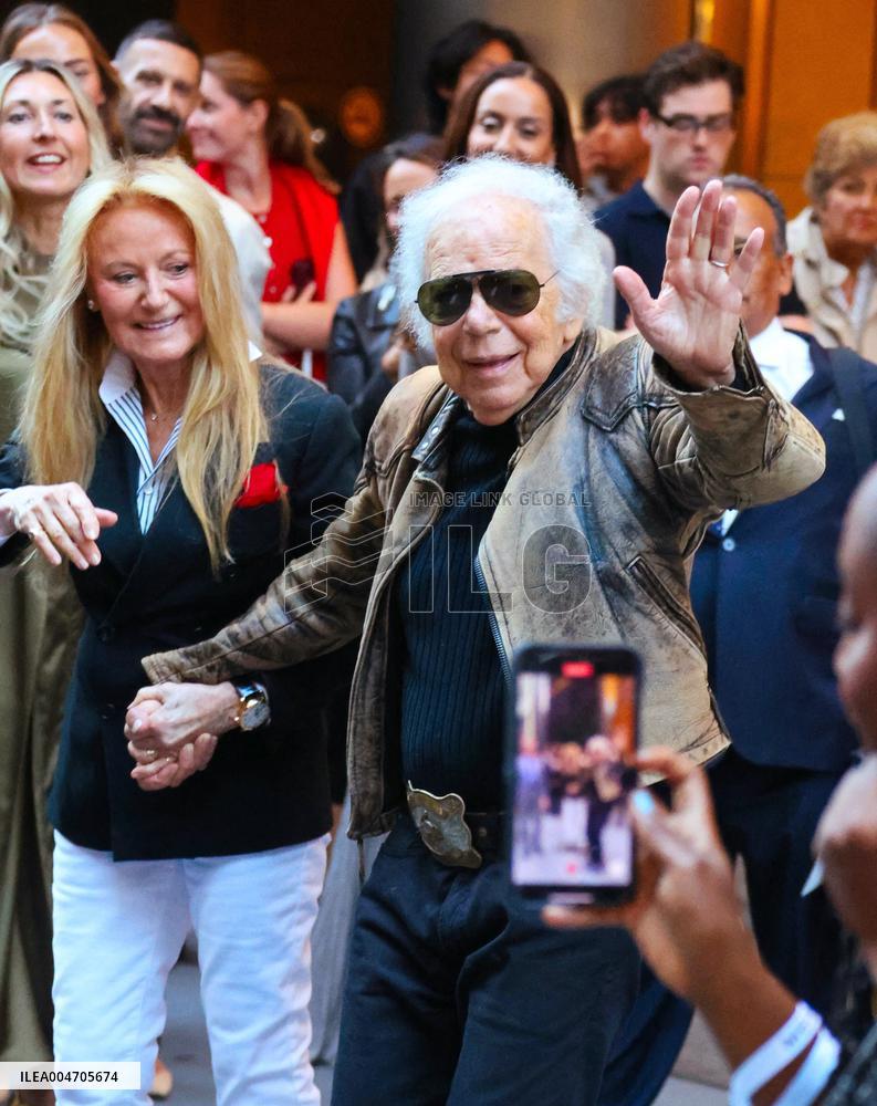 NYFW - Celebs At The Ralph Lauren Fashion Show