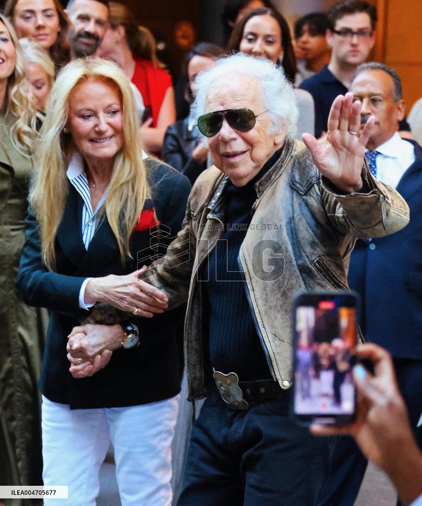 NYFW - Celebs At The Ralph Lauren Fashion Show