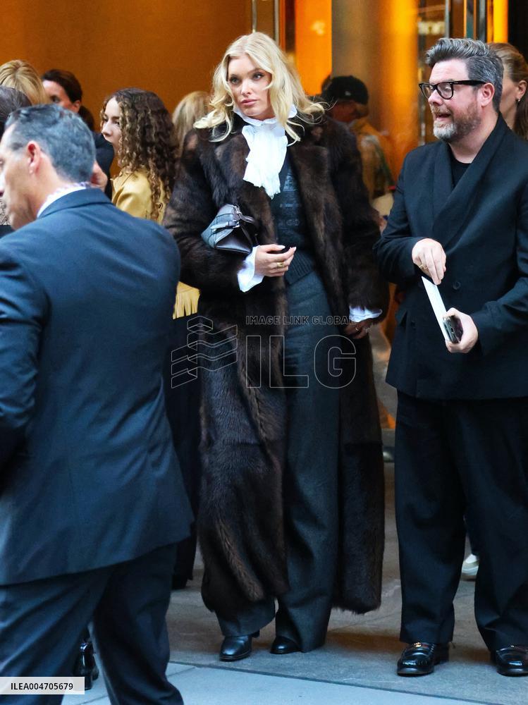 NYFW - Celebs At The Ralph Lauren Fashion Show