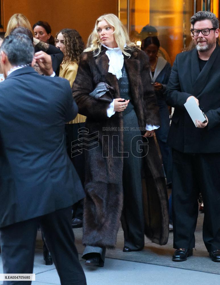 NYFW - Celebs At The Ralph Lauren Fashion Show