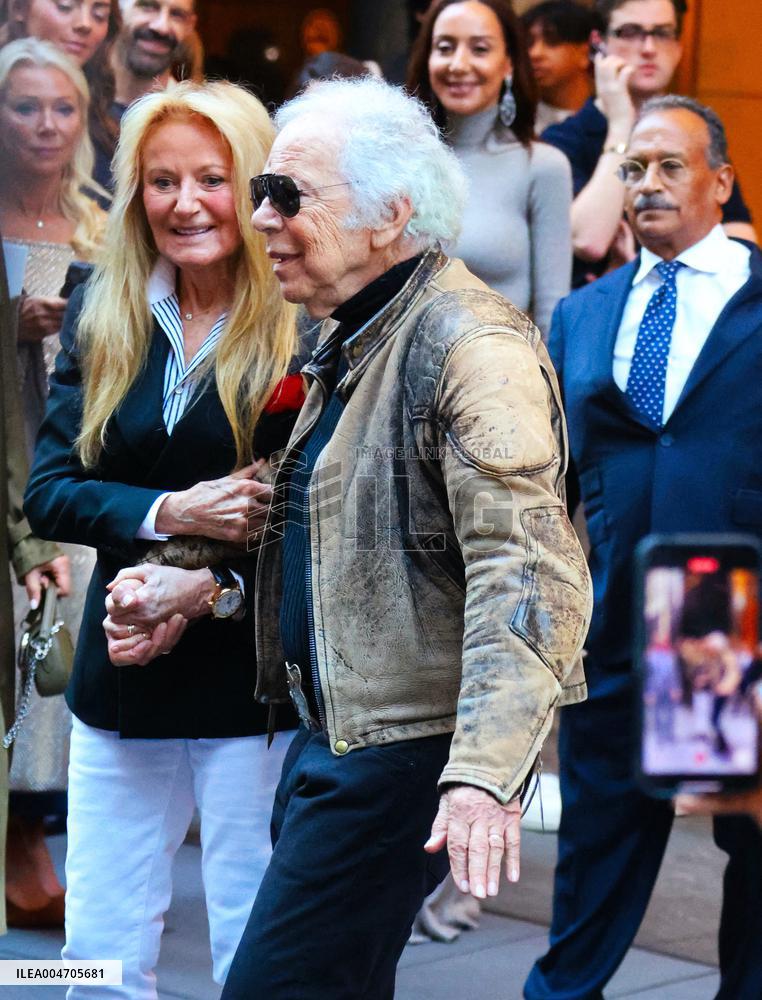 NYFW - Celebs At The Ralph Lauren Fashion Show