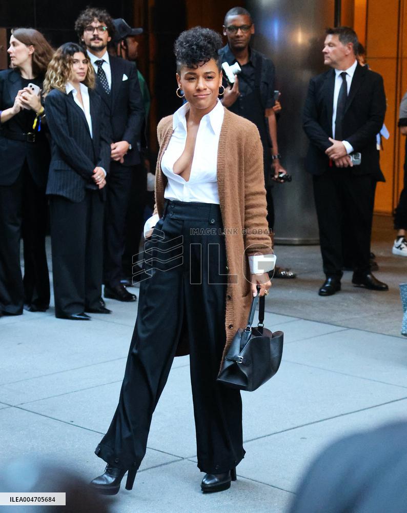 NYFW - Celebs At The Ralph Lauren Fashion Show