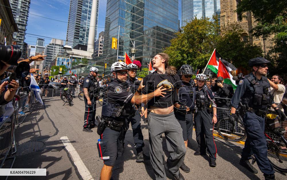 Pro-Palestinian Protesters Gather In Toronto - Canada