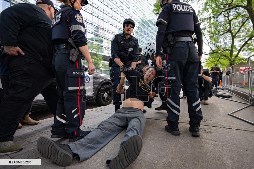 Pro-Palestinian Protesters Gather In Toronto - Canada