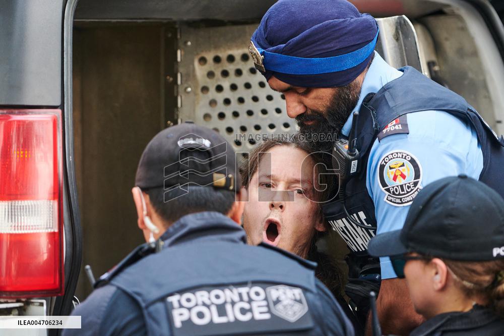 Pro-Palestinian Protesters Gather In Toronto - Canada