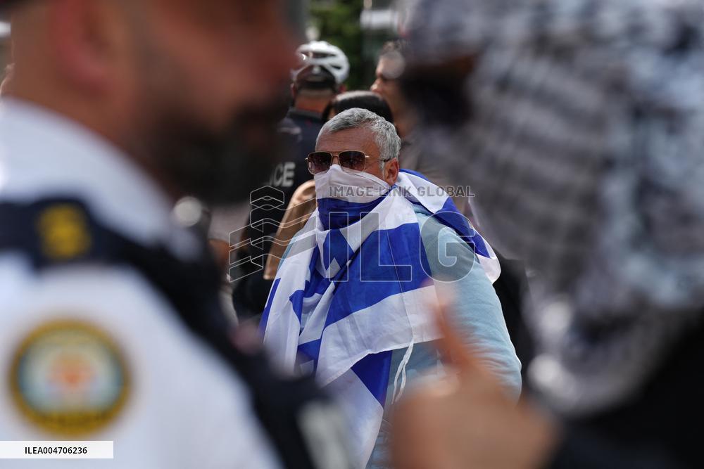 Pro-Palestinian Protesters Gather In Toronto - Canada