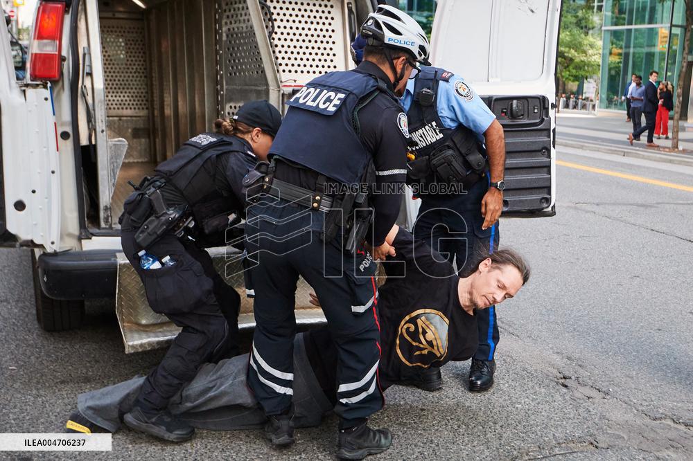 Pro-Palestinian Protesters Gather In Toronto - Canada