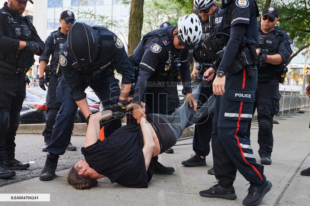 Pro-Palestinian Protesters Gather In Toronto - Canada