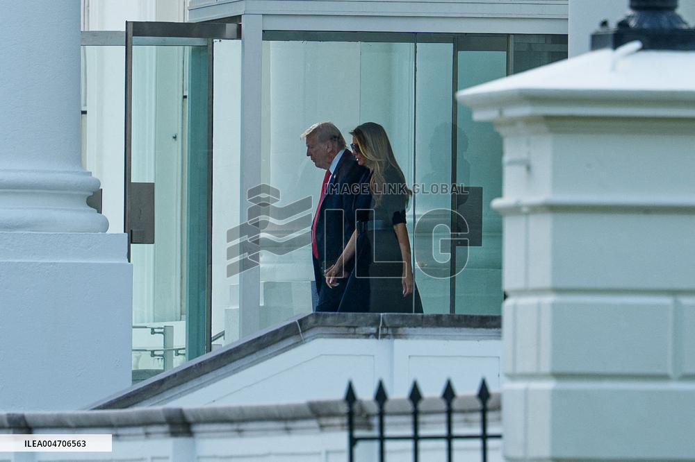 President Trump Departs White House for 9/11 Memorial Ceremony