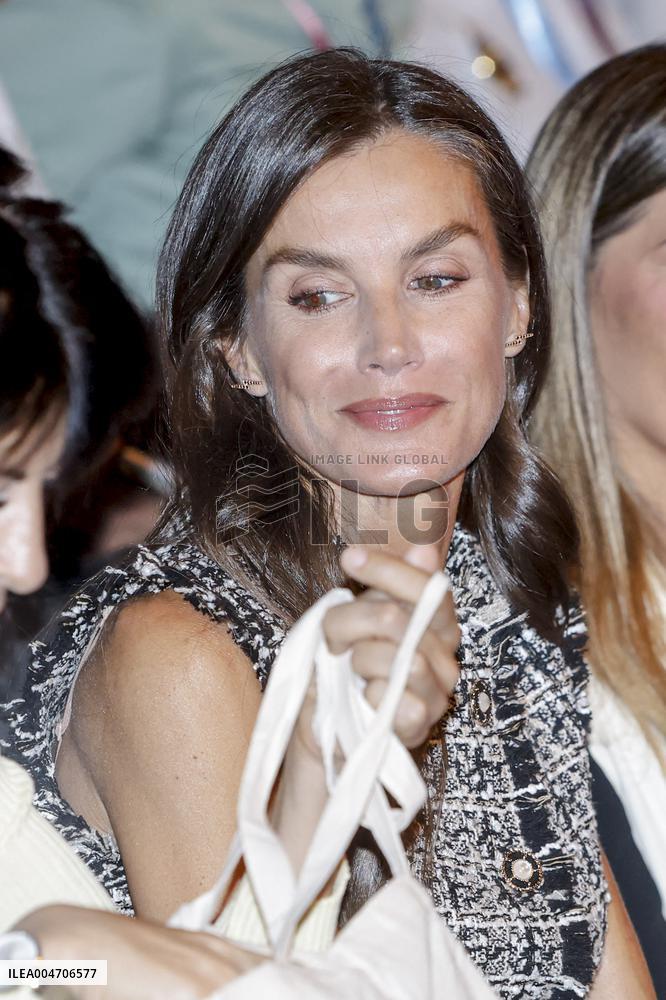 Queen Letizia Presides Over Third Human Trafficking Congress - Madrid