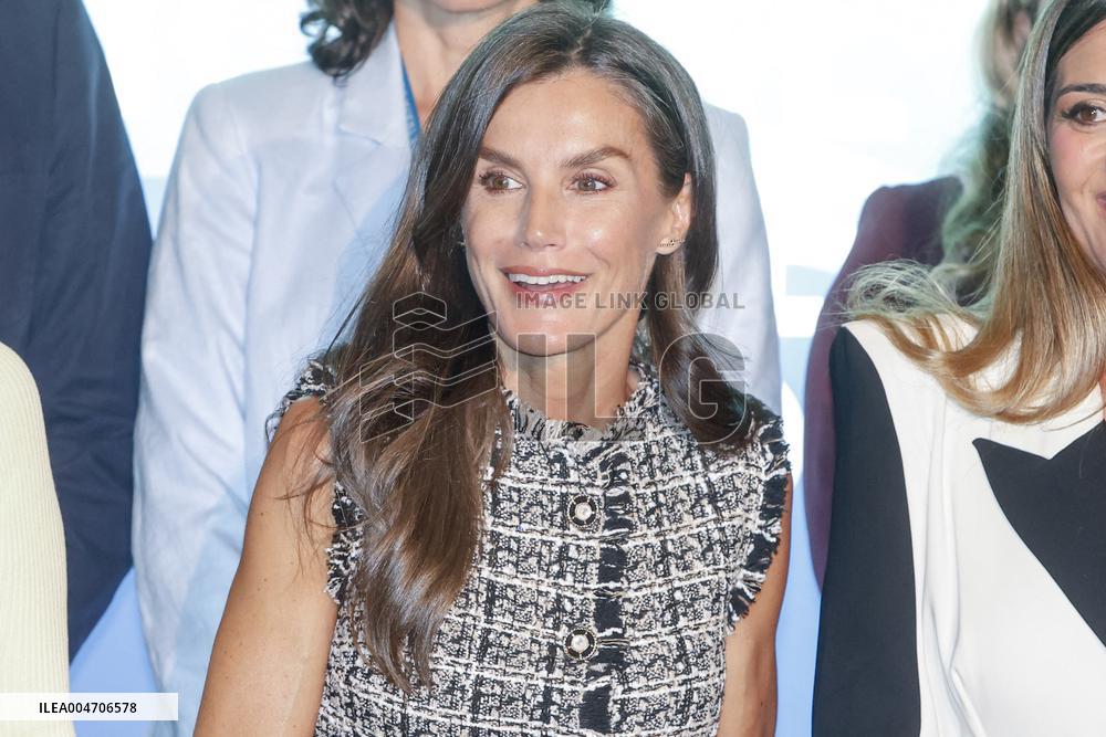Queen Letizia Presides Over Third Human Trafficking Congress - Madrid
