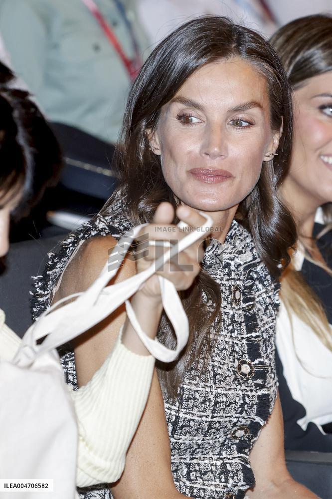 Queen Letizia Presides Over Third Human Trafficking Congress - Madrid